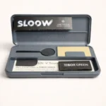 Boîte à rouler CBD TOBOX Green kit complet avec accessoires papier Sloow et compartiments intégrés