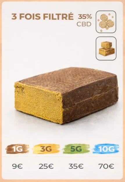 3 fois filtrer 30% CBD