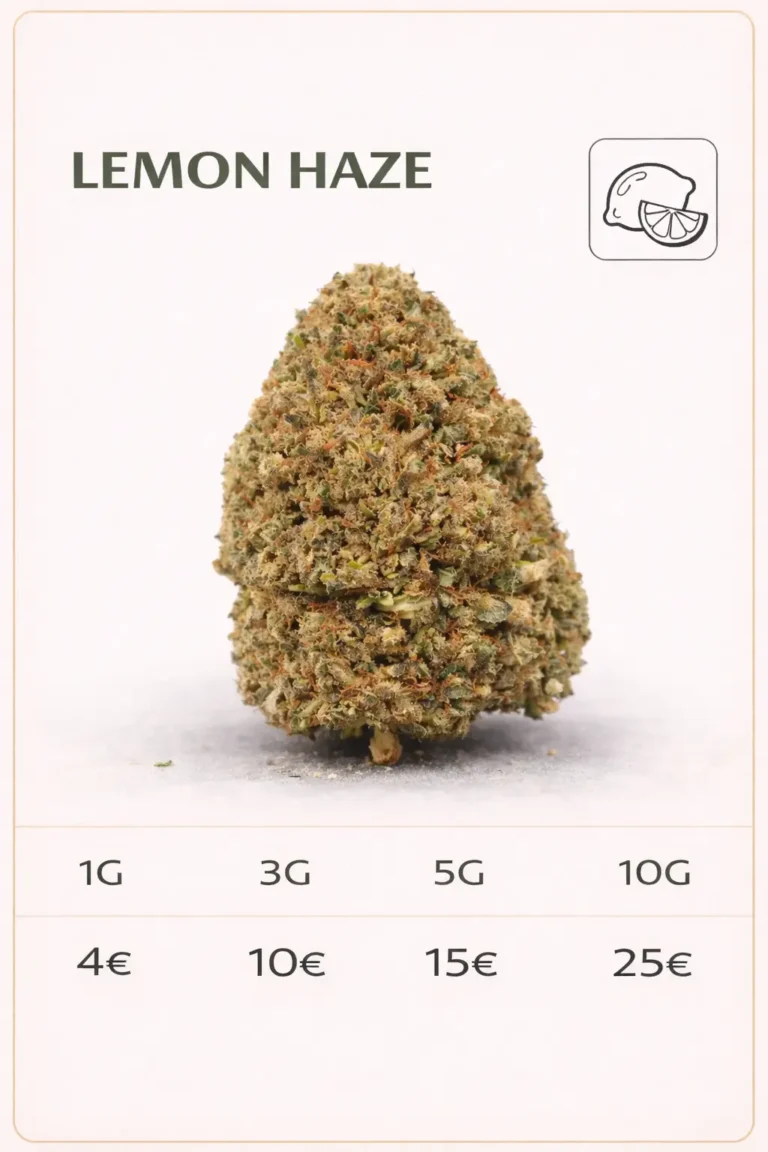 Fleur CBD Lemon Haze 9% gros plan qualité premium LA KALI CBD