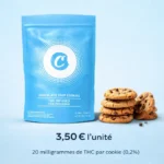 Cookies CBD 20mg THC chocolat LA KALI, biscuit infusé THC 0,2%, edible premium bien-être relaxation