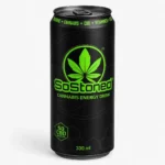 Boisson énergisante CBD 50mg en canette noire – effet relaxant et boost naturel – LA KALI CBD Marseille
