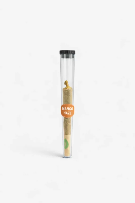 Pré-roll CBD Mango Haze à l’unité LA KALI dans tube hermétique