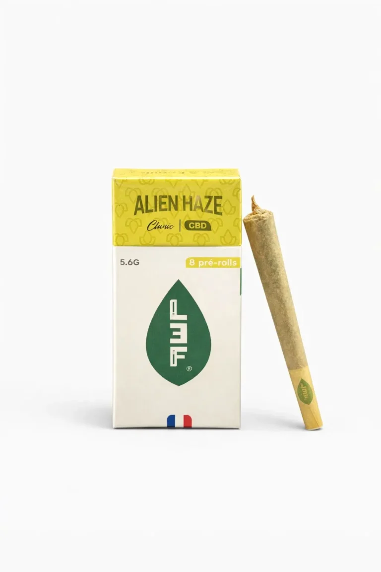 Paquet CBD pré-rolls Alien Haze 8 unités 15% CBD LA KALI avec joint roulé