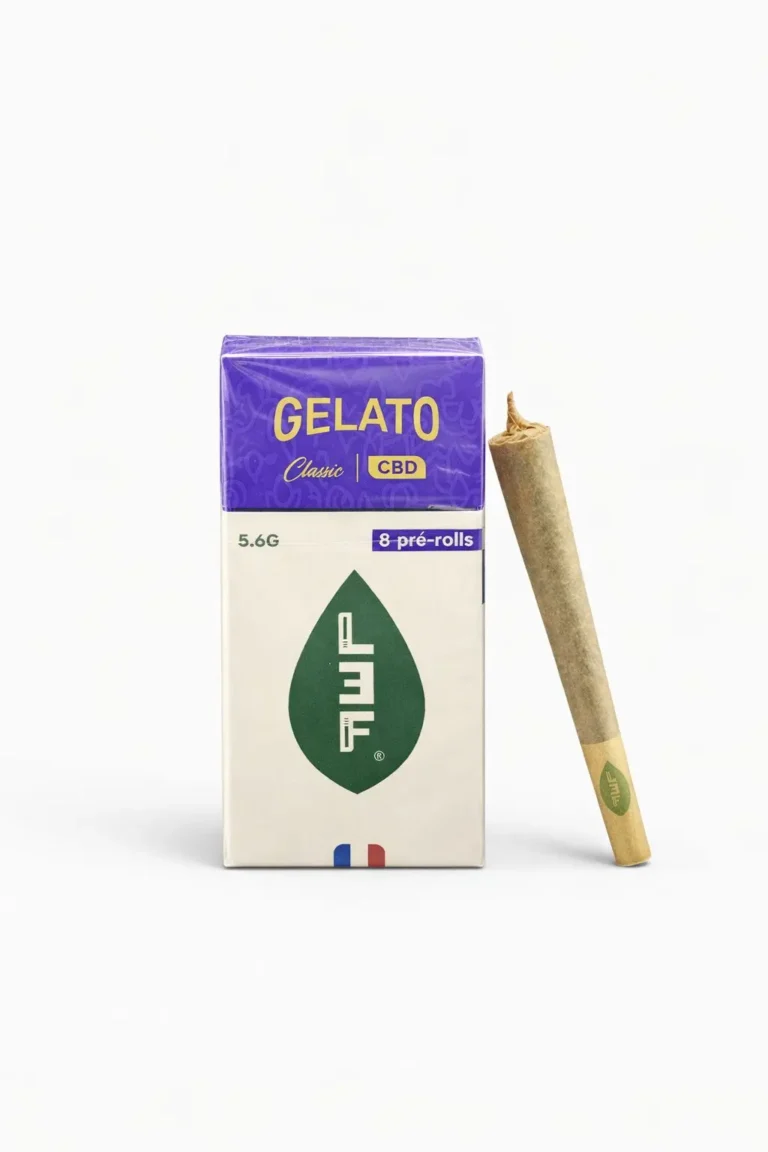 Paquet CBD pré-rolls Gelato 8 unités 12% LA KALI avec joint roulé
