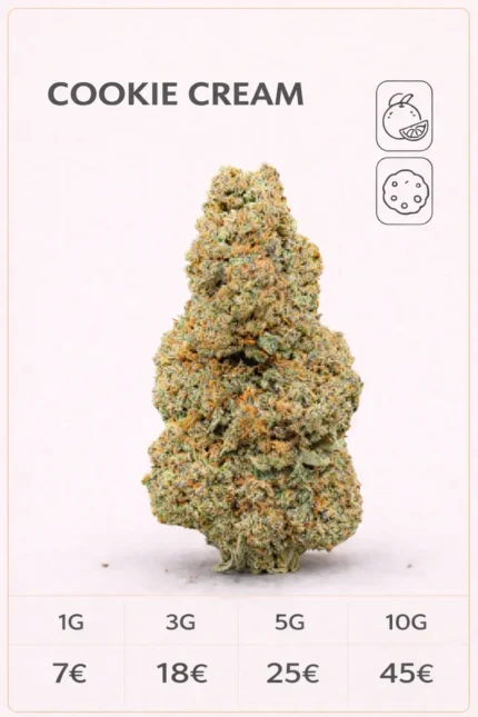 Cookie Cream CBD avec prix 1g 3g 5g 10g sur LA KALI CBD