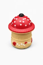 Grinder CBD champignon démontable avec compartiments et filtre vue détaillée