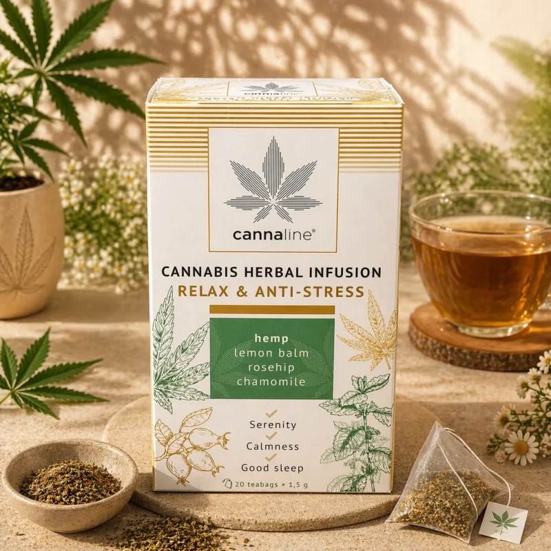 Infusion CBD relax anti-stress Cannaline 20 sachets tisane chanvre naturelle